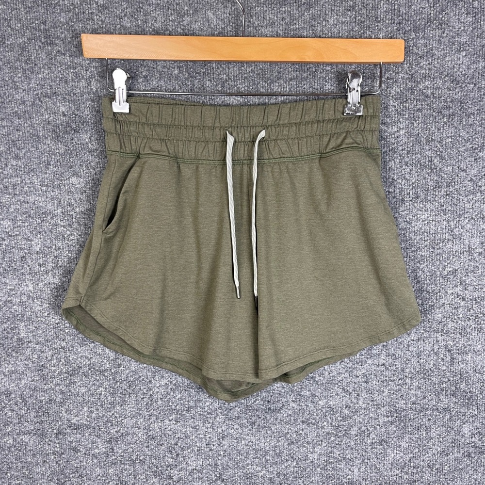 Vuori Halo Performance Shorts Womens L Green Good Drawstring Pockets VW3062